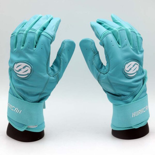 Mint-Long Cuff-Batting Gloves